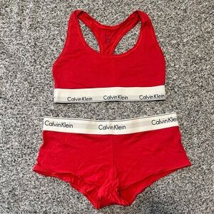 Calvin Klein Sports Bra and Shorts Set